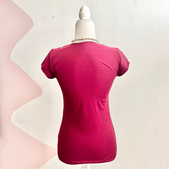 Intimately Free People Burgundy Square Neck Top Boho Coquette Romantic Medium - Picture 2 of 6